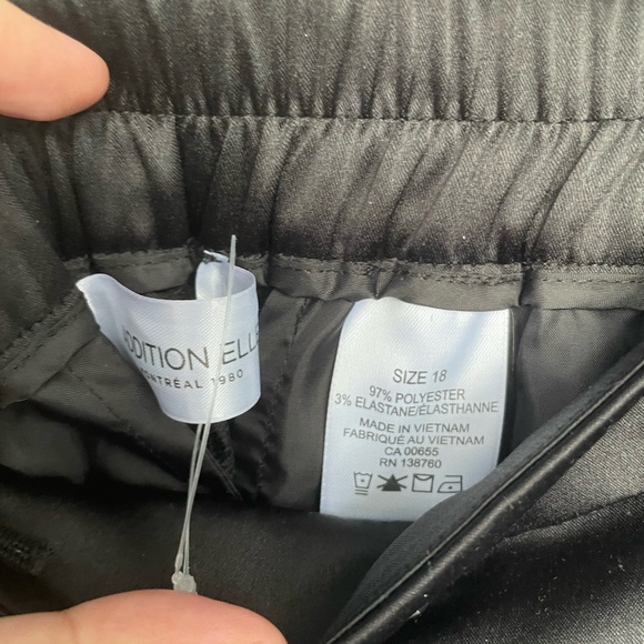 Addition Elle Satin Trouser pants Size 18 Black - Picture 4 of 5